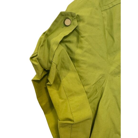 Ann Taylor Short Sleeve Button-Up Blouse Lime Green Size 4 - Picture 4 of 5